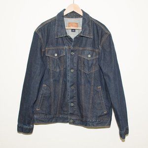 Gap Men's Vintage Y2K 2003 Dark Wash Denim Jean Trucker Jacket